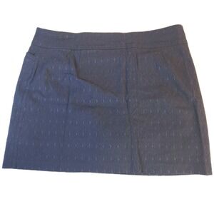 Attyre Womens Textured Knit Skort Size 16 Blue Stretch Tennis Golf Sporty Office